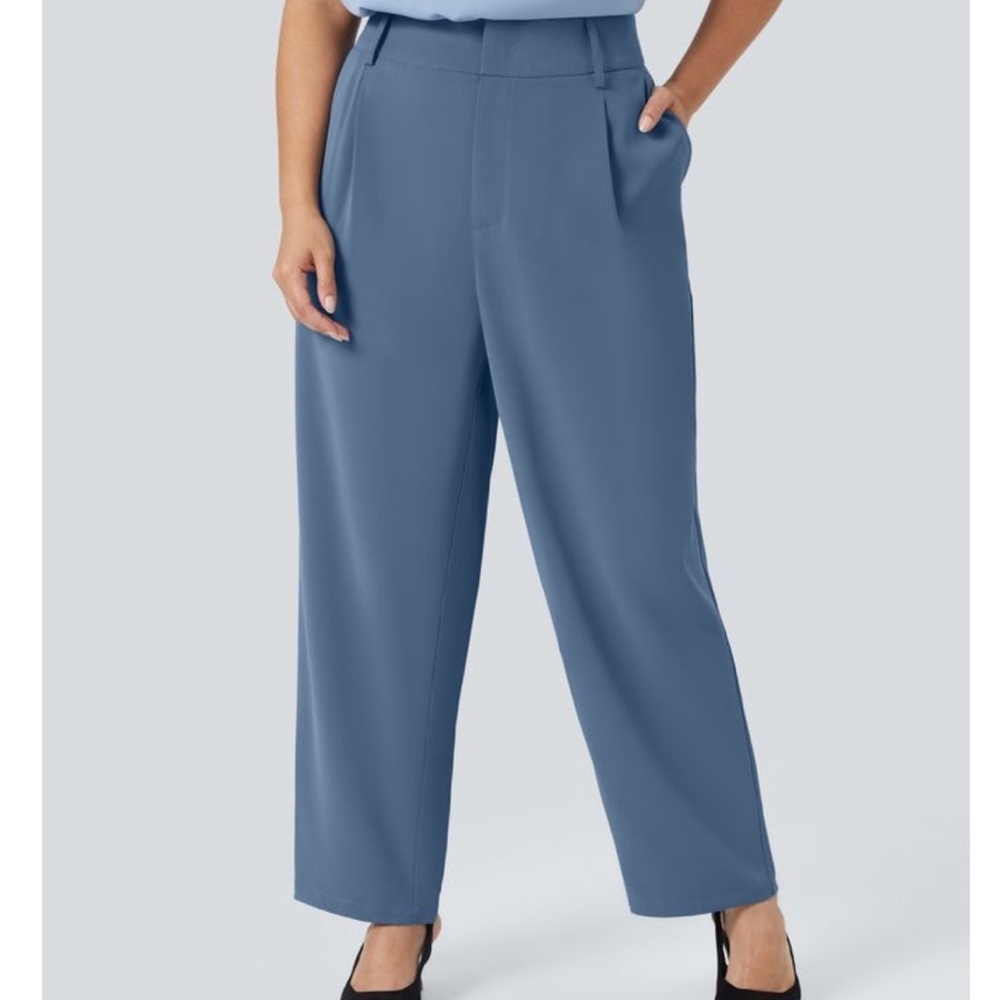 HALARA Women's Flex High Waisted Slate Blue Trousers XL